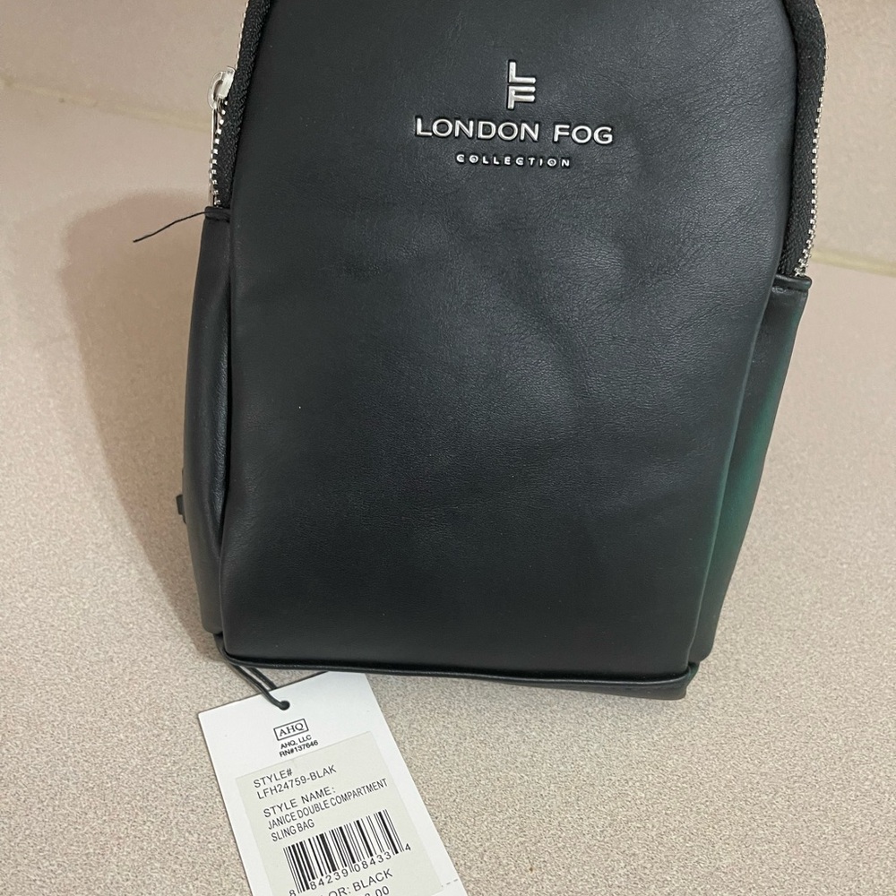 London Fog Black Men's Sling Bag - Collection
